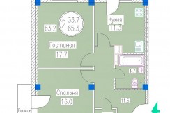 Продается 2-комнатная квартира,  район Молзавод ул. Октябрьская 337 к.2